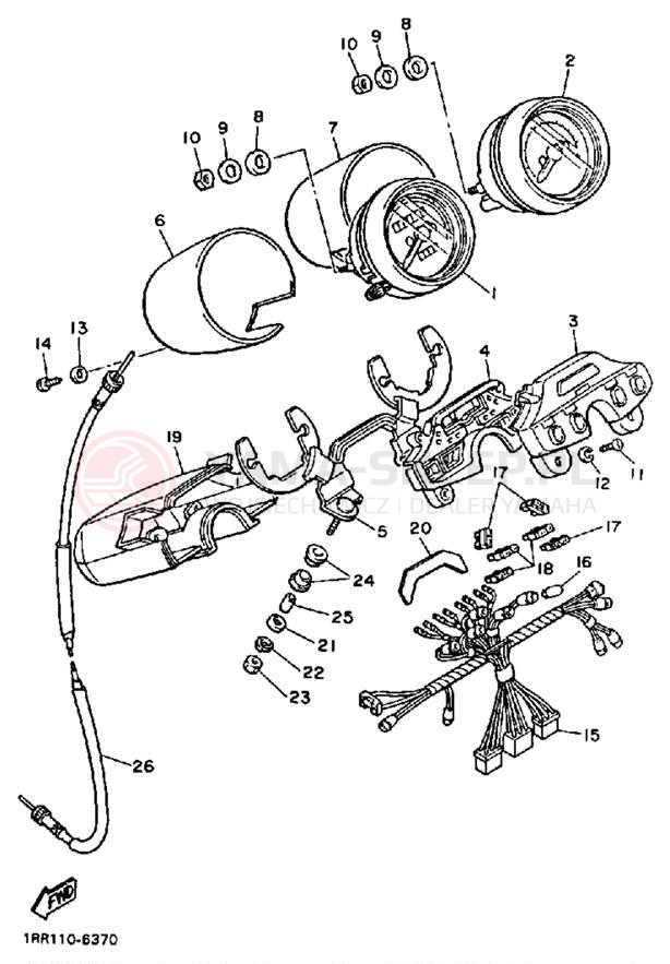 Schemat "licznik" do Yamaha VIRAGO 700 XV700CTC/XV700CT