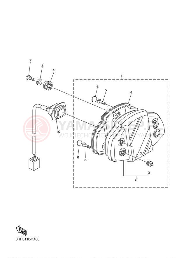 Schemat "licznik" do Yamaha FX NYTRO XTX FX10XTDL/FX10XTDB