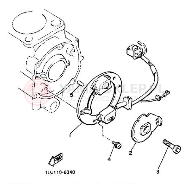 Schemat "Układ zapłonowy" do Yamaha RADIAN YX600TC/YX600T