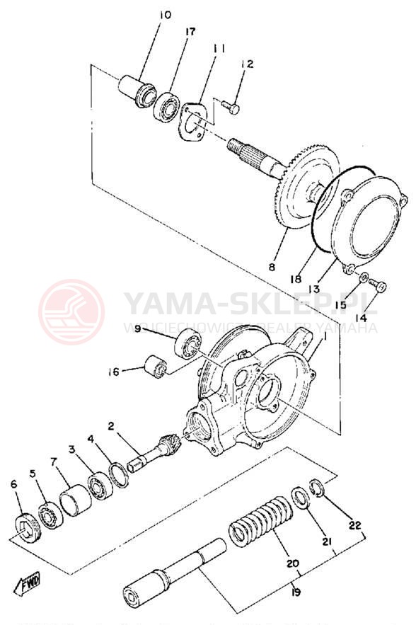 Schemat "Wał napędowy" do Yamaha LC50G