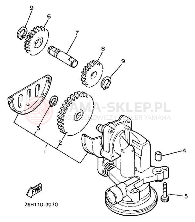 Schemat "Pompa olejowa" do Yamaha XVZ13DSC/XVZ13DS