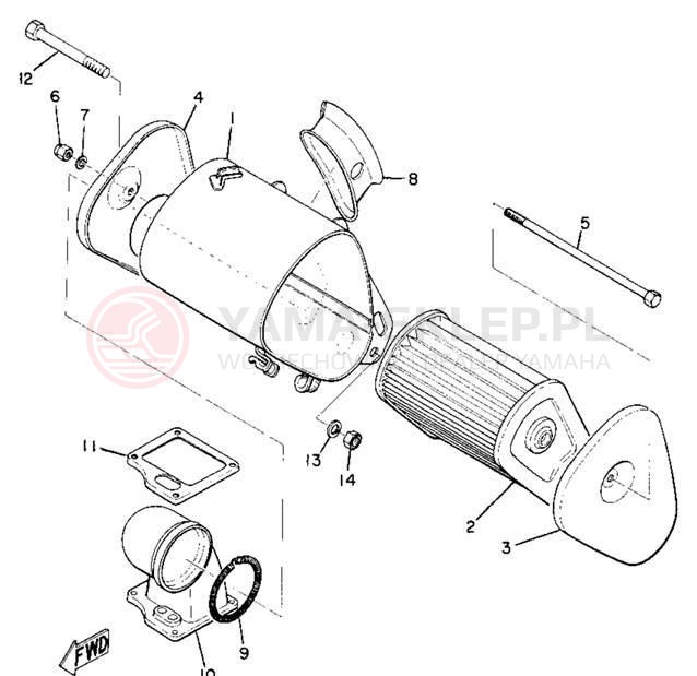 Schemat "Filtr powietrza" do Yamaha L5T