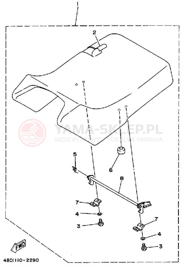 Schemat "siedzenie" do Yamaha YFB250D_MN