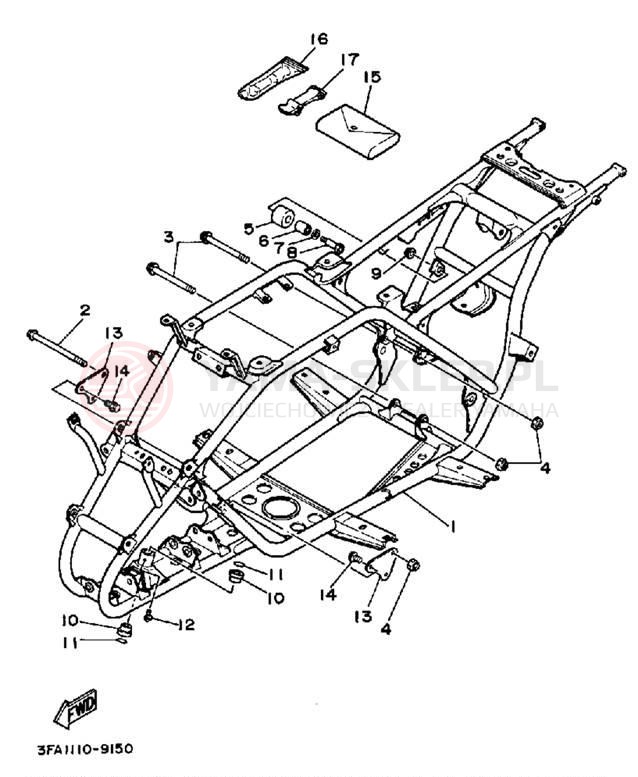 Schemat "rama" do Yamaha BREEZE YFA1B