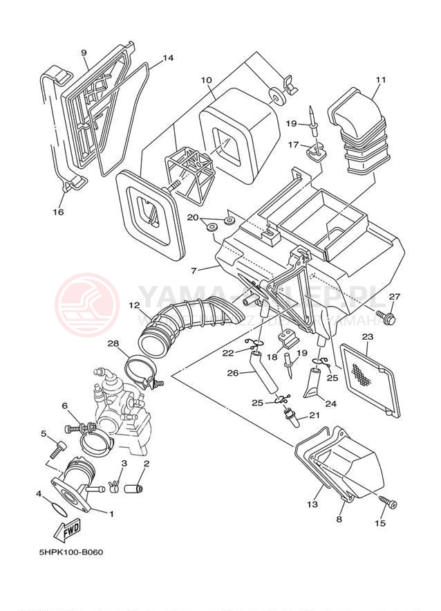 Schemat "Wtrysk paliwa" do Yamaha TT-R125LE TTR125LEW/TTR125EW