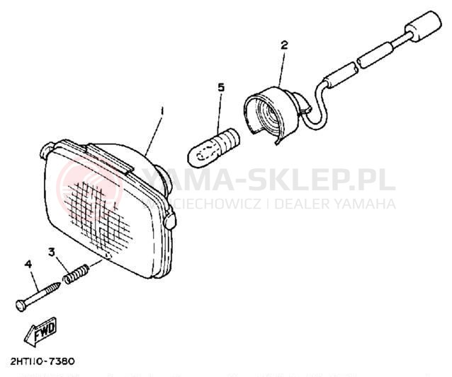 Schemat "Lampa przód" do Yamaha MOTO-4 YFM225T