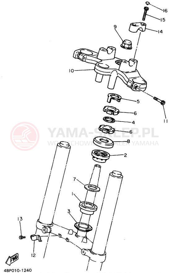 Schemat "Półki zawieszenia" do Yamaha SECA II XJ600SFC/XJ600SF