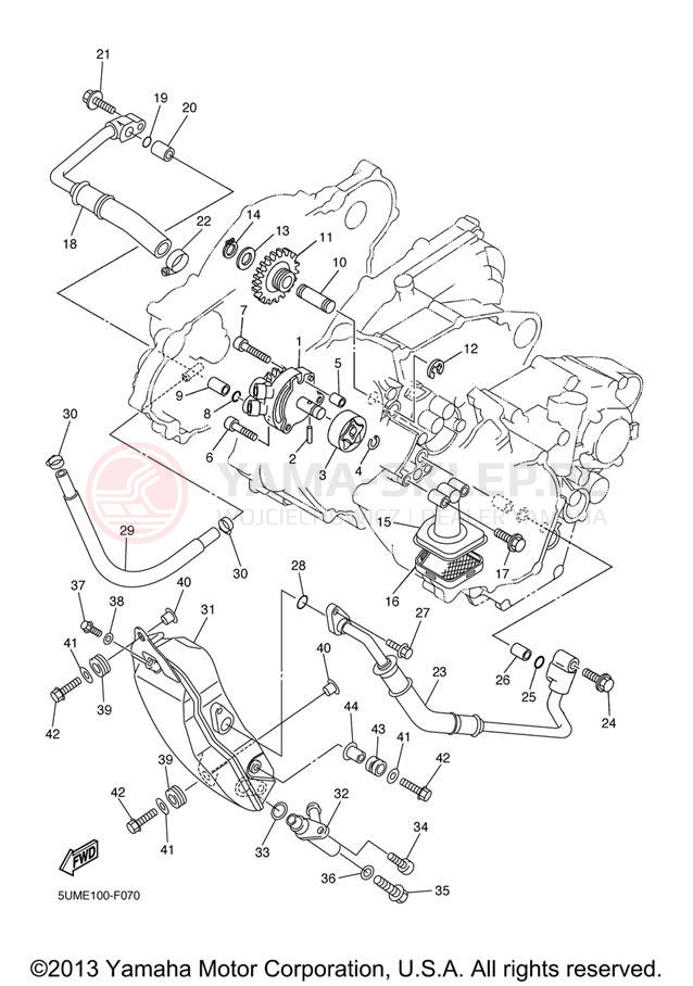 Schemat "Pompa olejowa" do Yamaha WR250FX WR250FX