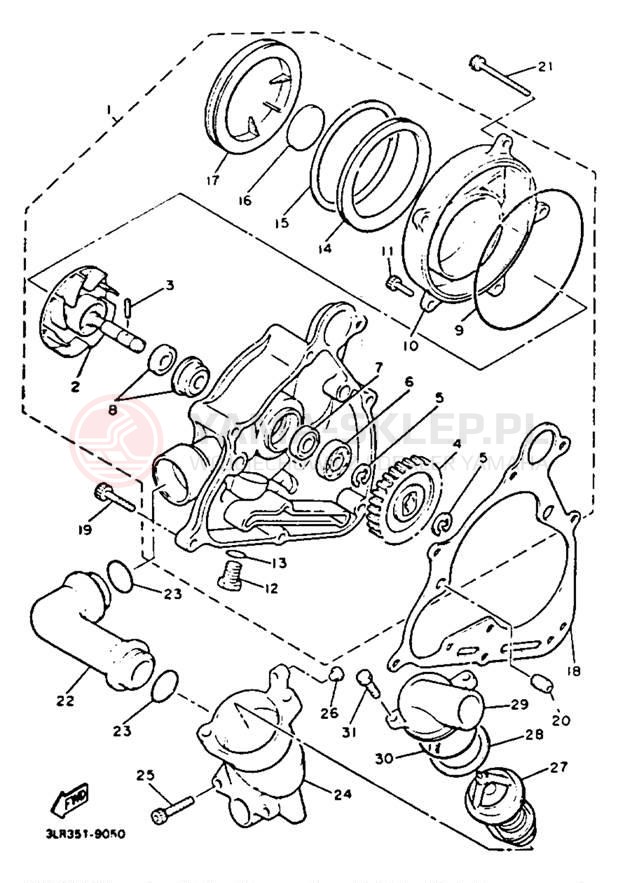 Schemat "Pompa wody" do Yamaha V-MAX 1200 VMX12D/VMX12DC