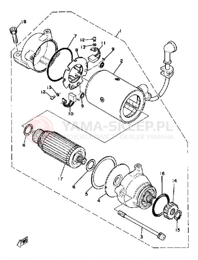 Schemat "rozrusznik" do Yamaha XS850LH
