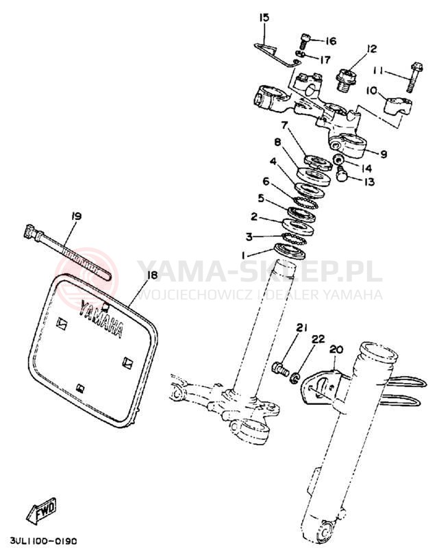 Schemat "Półki zawieszenia" do Yamaha RT100A