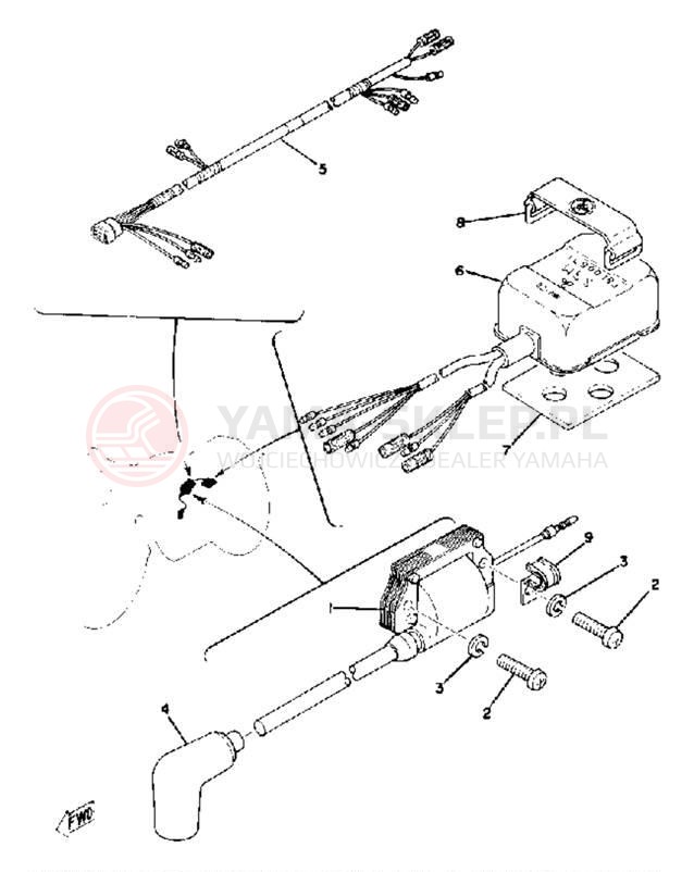 Schemat "układ elektryczny" do Yamaha IT175E