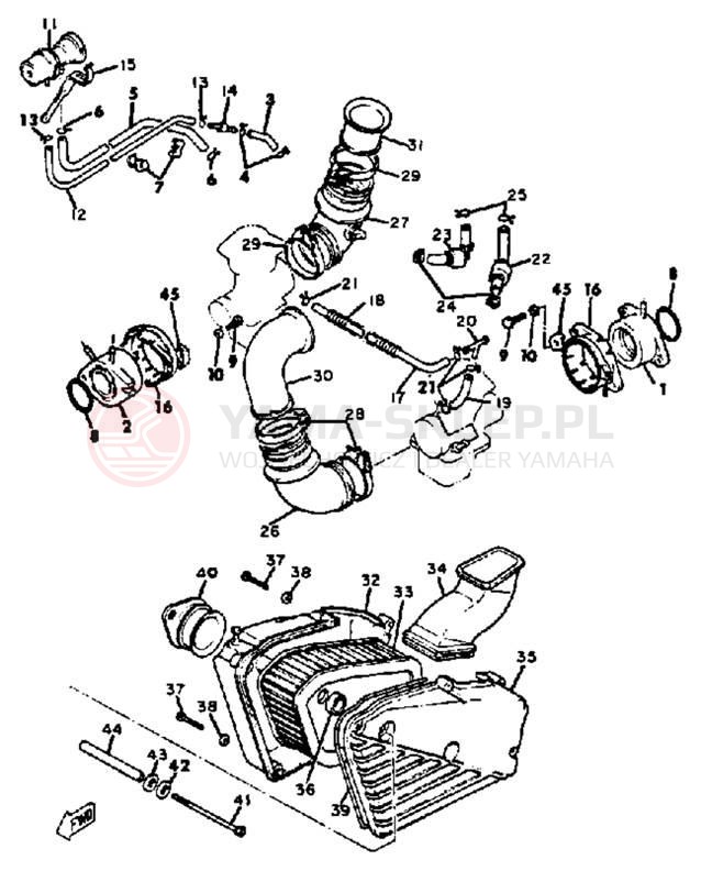 Schemat "Wtrysk paliwa" do Yamaha XV920MK
