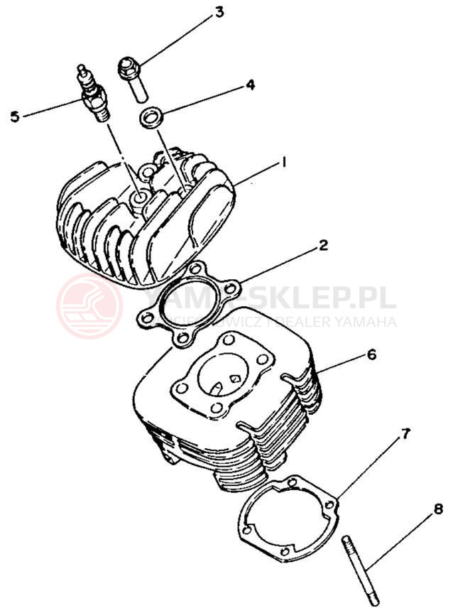 Schemat "głowica" do Yamaha RT100F