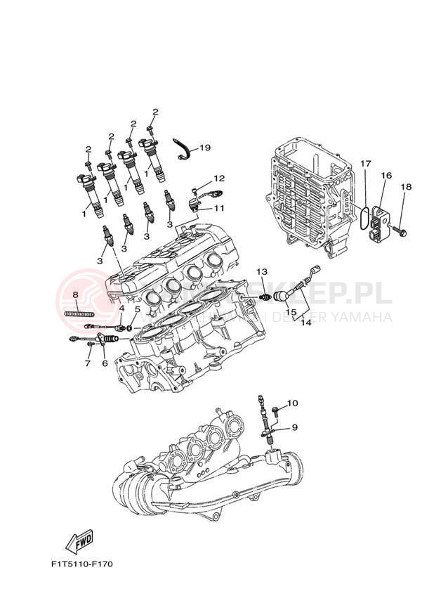Schemat "układ elektryczny" do Yamaha SX210 LAT1100BM
