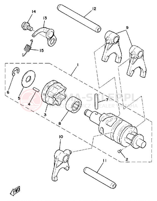 Schemat "Wodziki, automat" do Yamaha MX175H