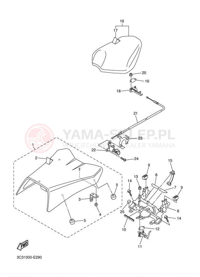 Schemat "siedzenie" do Yamaha FZ-1 CA FZS10VC/FZS10V
