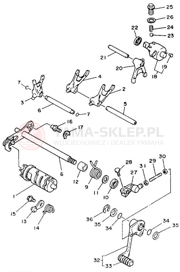 Schemat "Wodziki, automat" do Yamaha WARRIOR YFM350XB_M