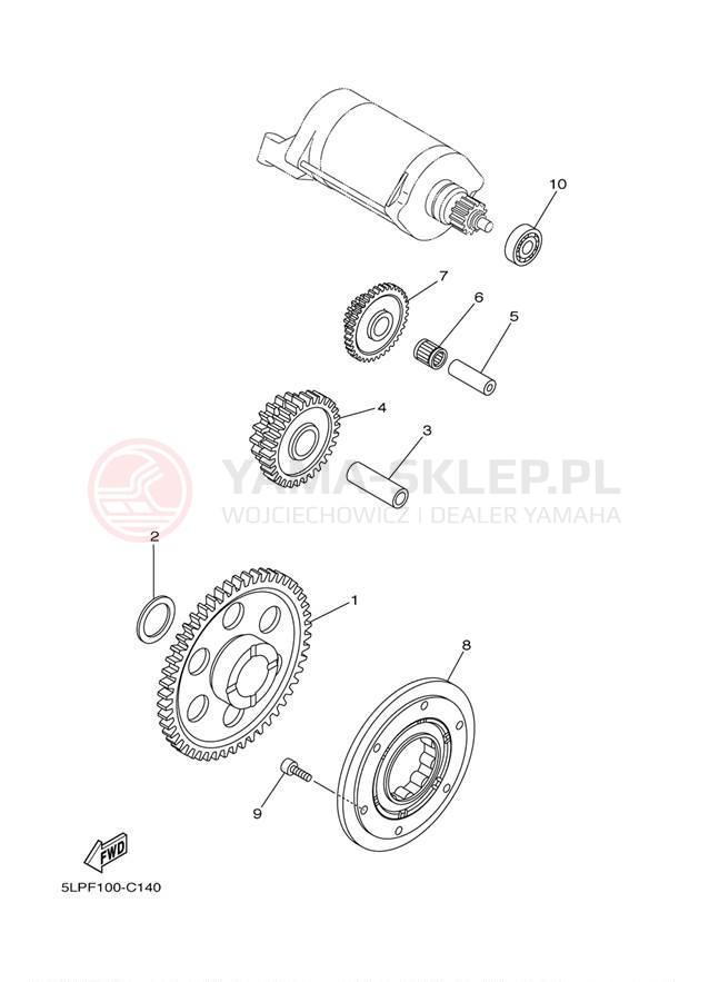 Schemat "rozrusznik" do Yamaha 660R RAPTOR YFM660RT