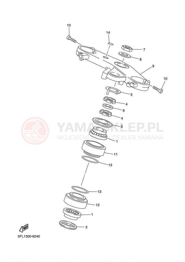 Schemat "Półki zawieszenia" do Yamaha YZFR7 YZFR7L