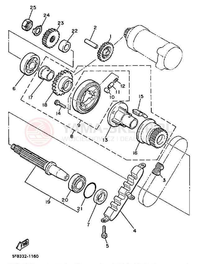 Schemat "rozrusznik" do Yamaha RADIAN YX600TC/YX600T