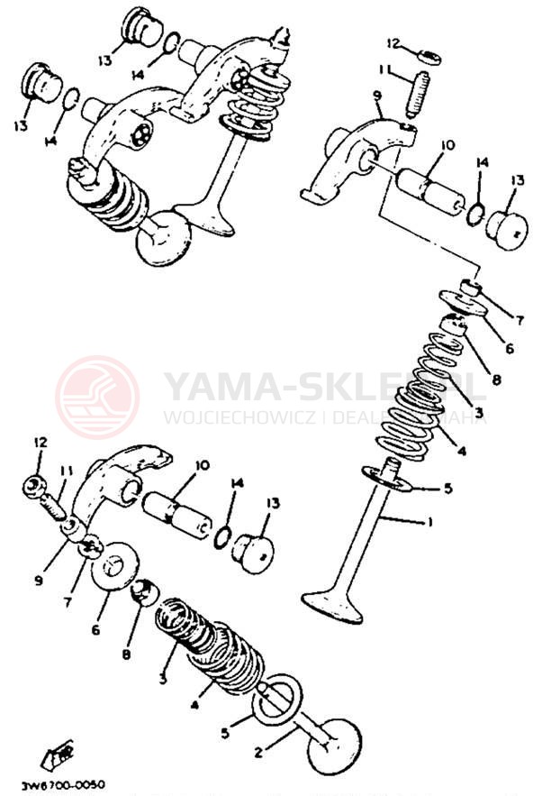 Schemat "zawory" do Yamaha XS650SK