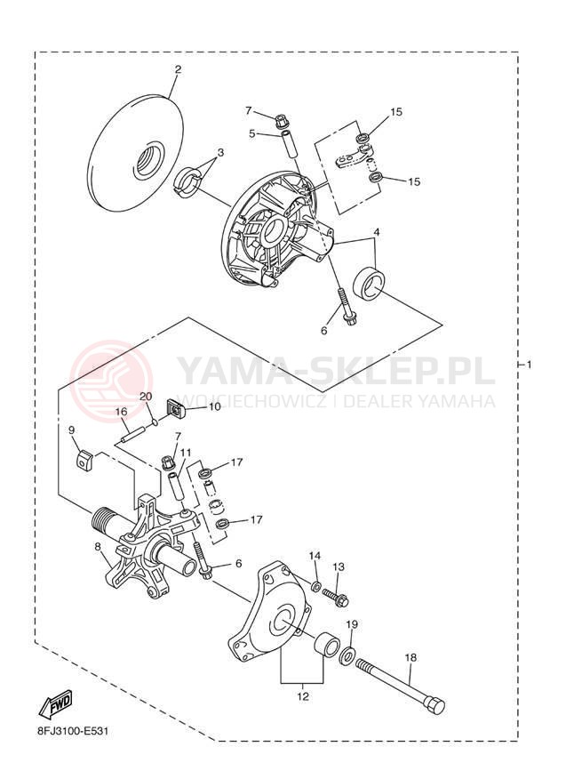 Schemat "REBUILD KIT" do Yamaha APEX RX10PDW/RX10PDB