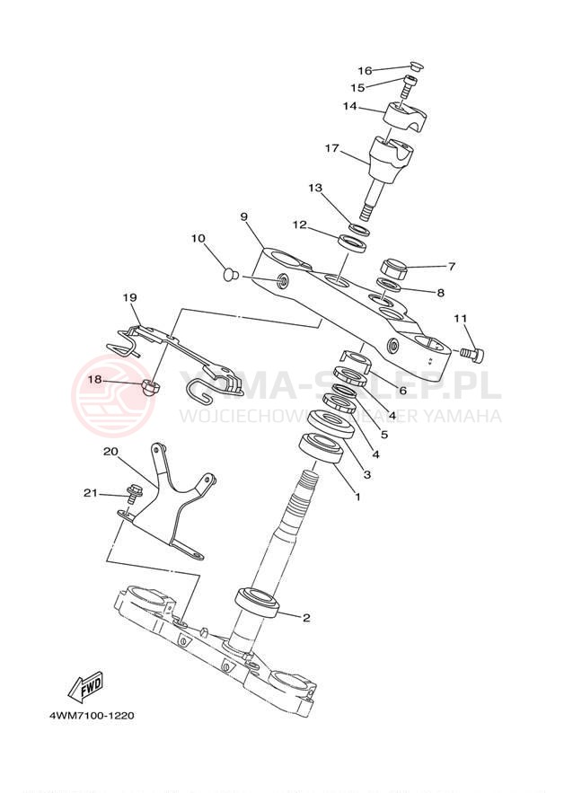 Schemat "Półki zawieszenia" do Yamaha ROAD STAR XV1600AR/XV1600ARC
