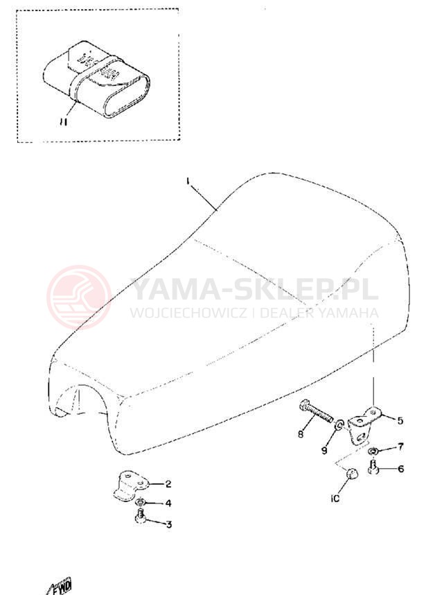 Schemat "siedzenie" do Yamaha DT2MX/RT2MX