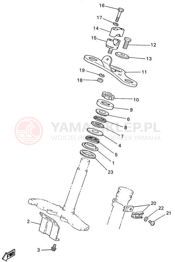 Schemat "Półki zawieszenia" do Yamaha PW80 PW80P