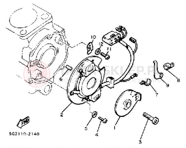 Schemat "Układ zapłonowy" do Yamaha XJ650K