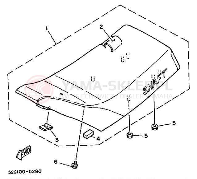Schemat "siedzenie" do Yamaha YTM200ERN