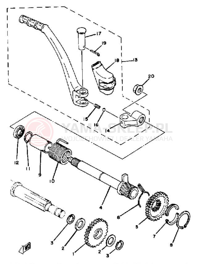 Schemat "rozrusznik" do Yamaha YZ125E