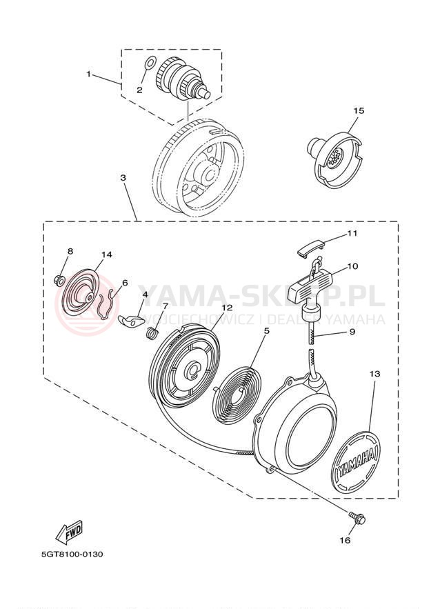 Schemat "rozrusznik" do Yamaha GRIZZLY YFM600FM/YFM600FMC
