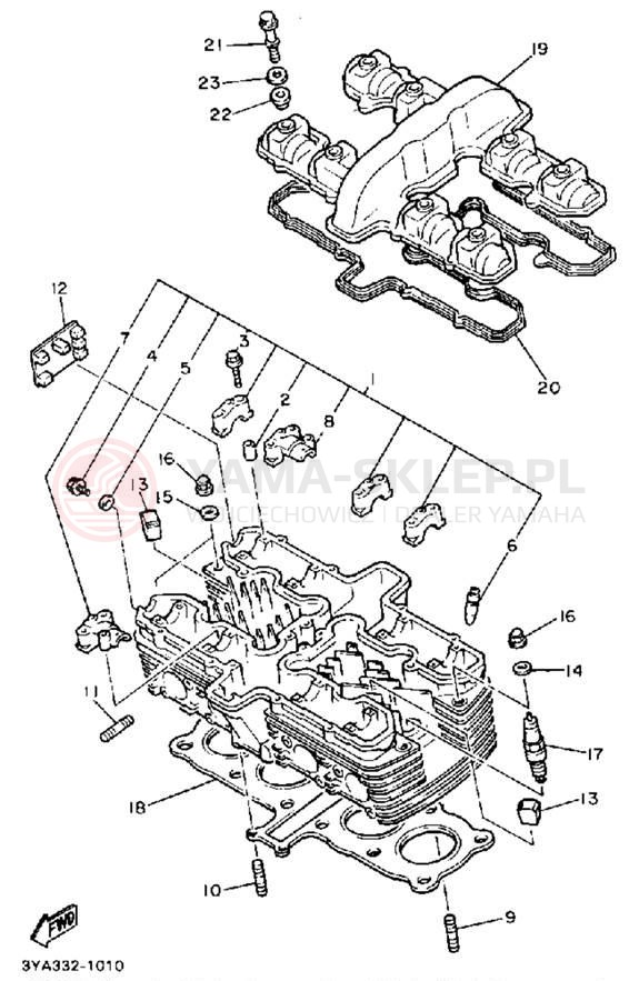 Schemat "głowica" do Yamaha FJ1200D/FJ1200DC