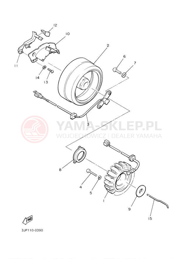 Schemat "prądnica" do Yamaha V-MAX CA VMX12W1C/VMX12W1