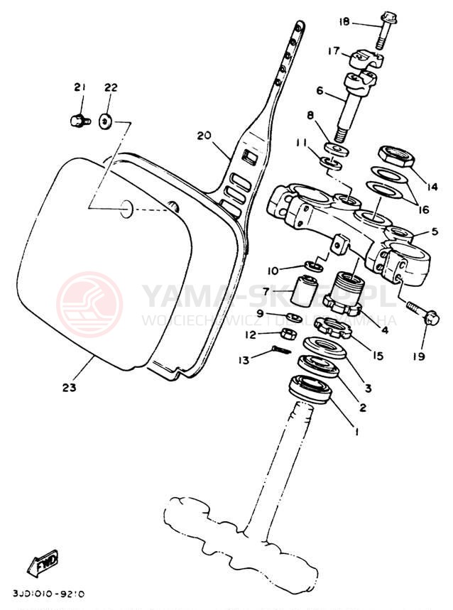 Schemat "Półki zawieszenia" do Yamaha YZ125W