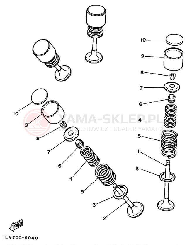 Schemat "zawory" do Yamaha TT350T