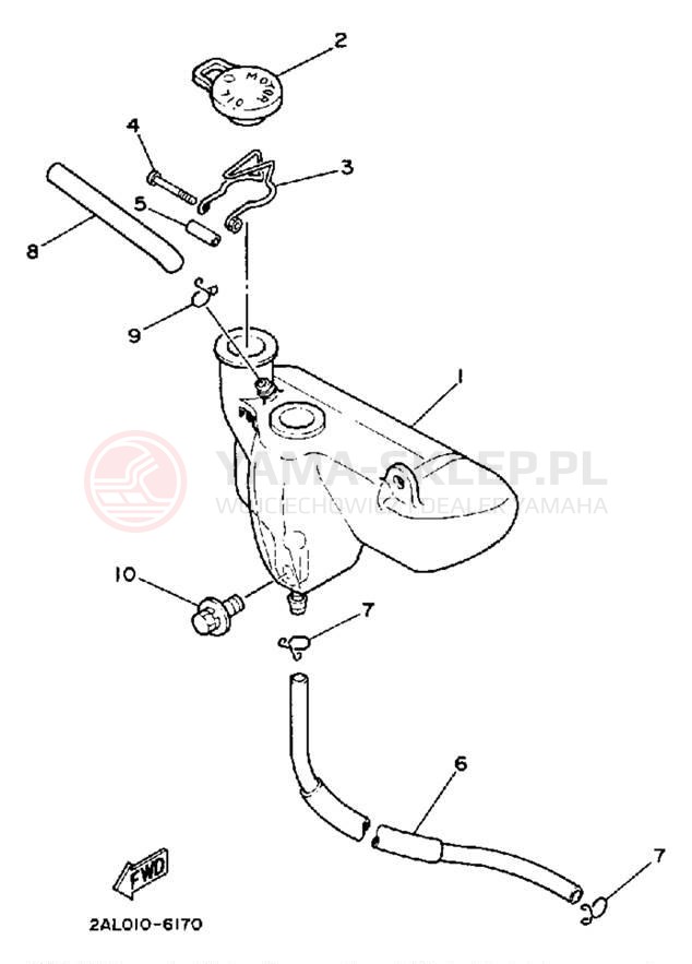 Schemat "Miska olejowa" do Yamaha YSR50B