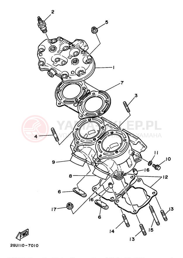 Schemat "cylinder" do Yamaha BANSHEE YFZ350K