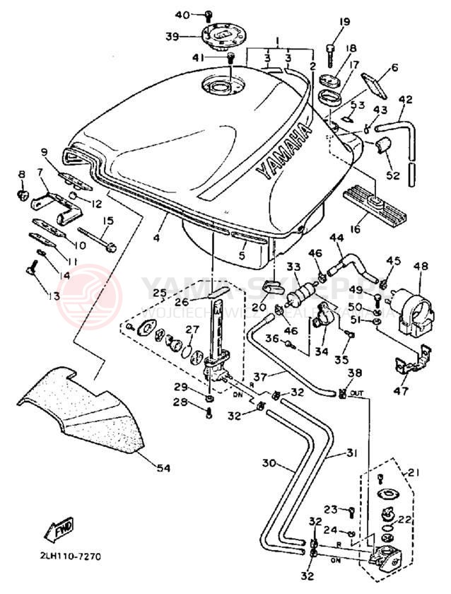 Schemat "zbiornik paliwa" do Yamaha FZR1000TC/FZR1000T
