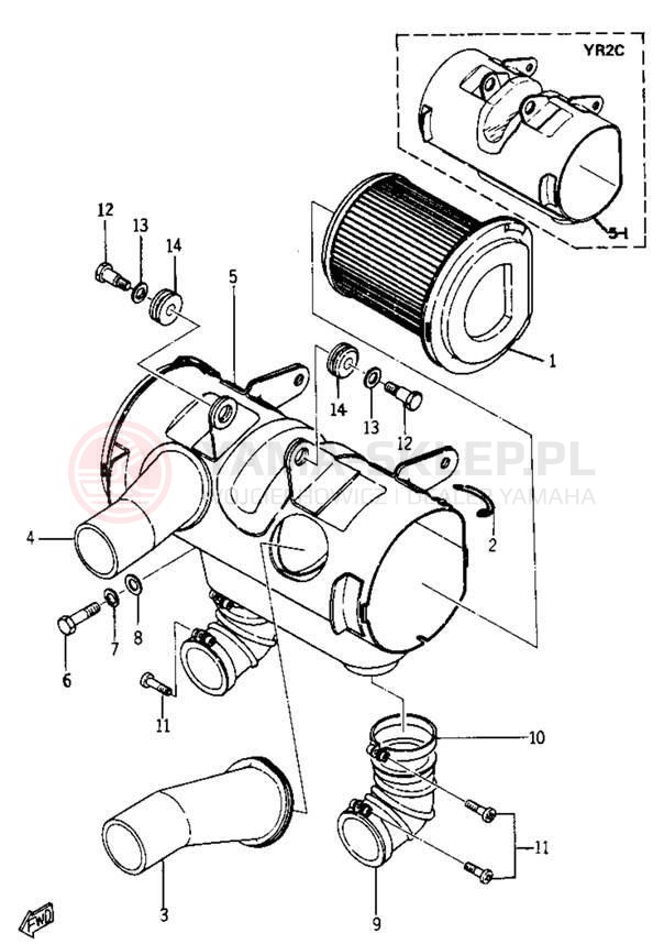 Schemat "Wtrysk paliwa" do Yamaha YR1