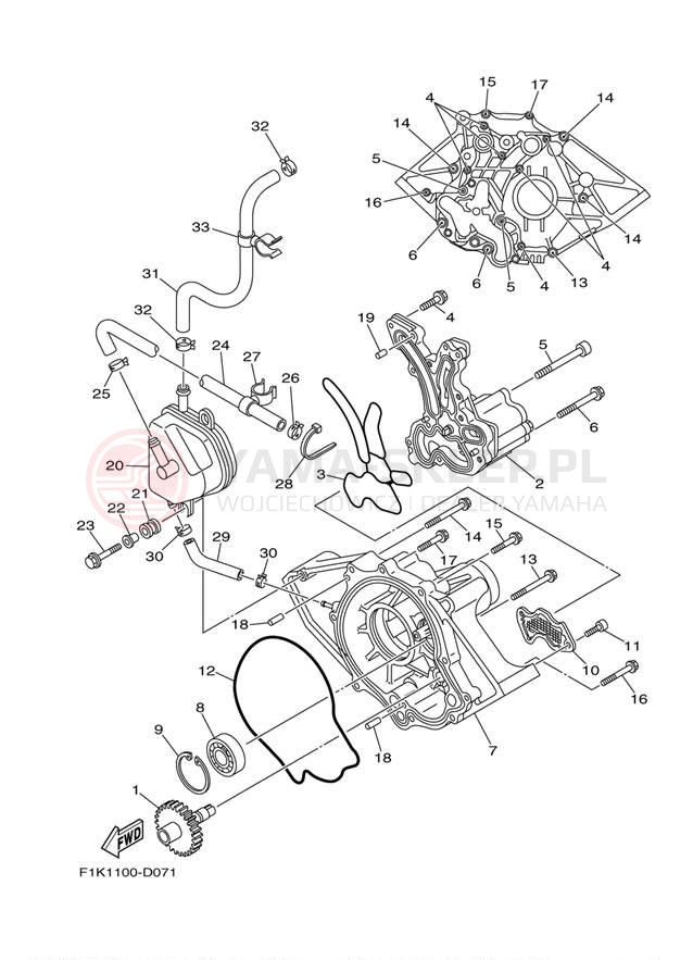 Schemat "Pompa olejowa" do Yamaha SX210 FRT1100BG/FRT1100CG