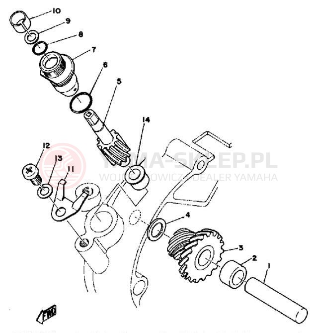 Schemat "Tryby licznika" do Yamaha DT125A