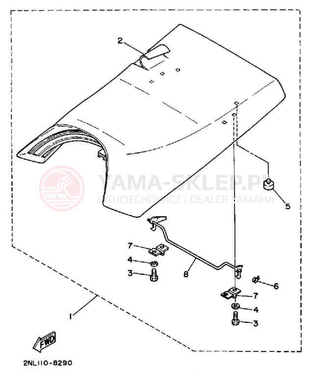Schemat "siedzenie" do Yamaha TERRA PRO YFP350U