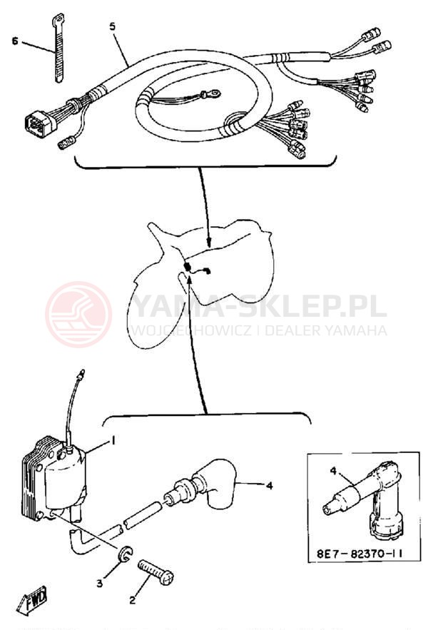 Schemat "układ elektryczny" do Yamaha IT175H