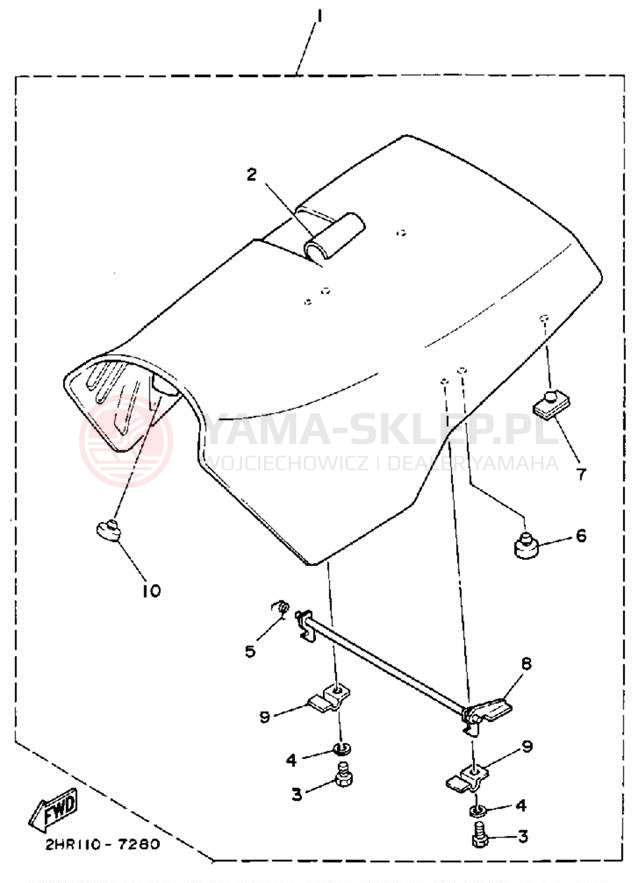 Schemat "siedzenie" do Yamaha BIG BEAR 4WD YFM350FWA