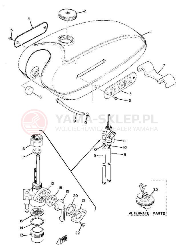 Schemat "zbiornik paliwa" do Yamaha CS5
