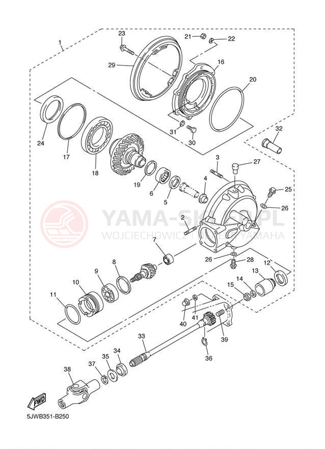 Schemat "Wał napędowy" do Yamaha FJR1300 FJR13T/FJR13TC