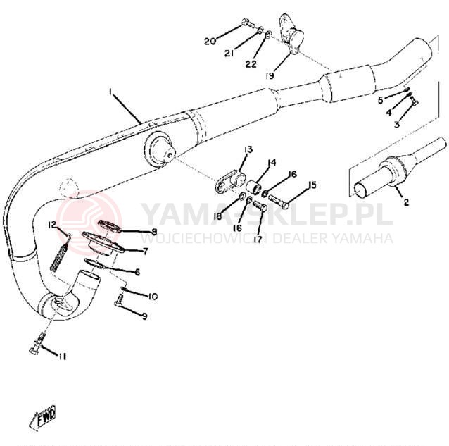 Schemat "Wydech końcowy" do Yamaha MX175A